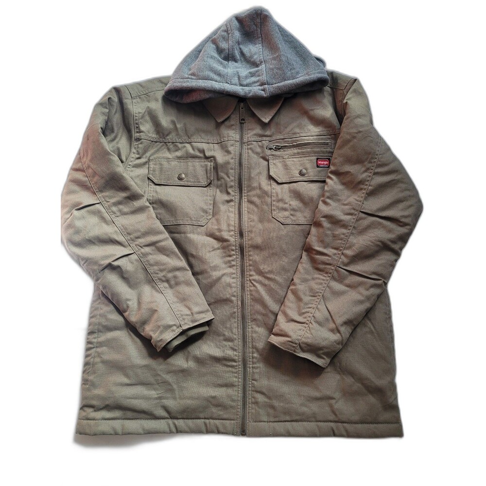 Wrangler Green/Grey Hooded Jacket – Size XL